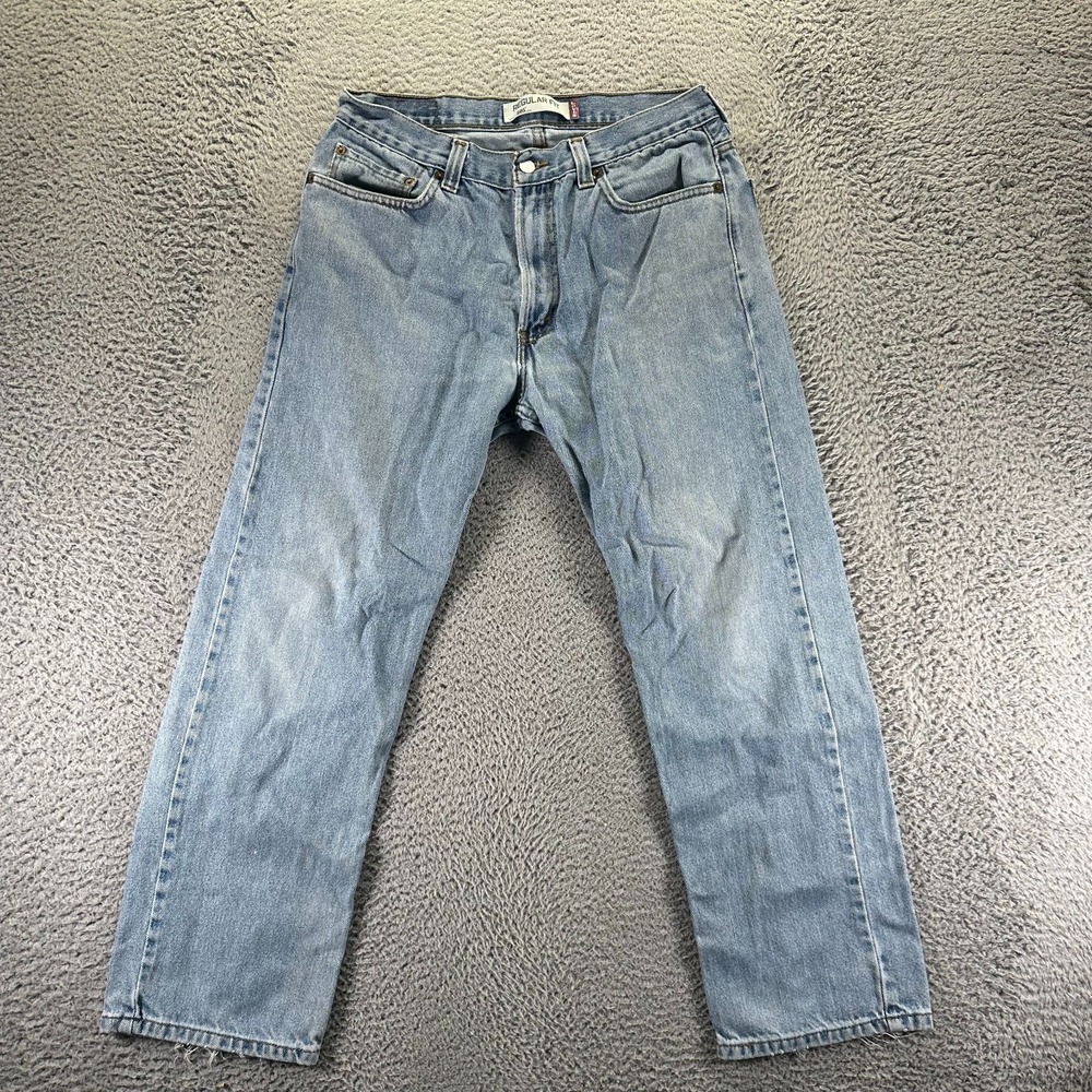 Vintage Levi's 505 Jeans Mens 34x30 Blue Cotton Denim Straight Travel Workwear